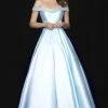 Madison James - Beaded Off-Shoulder Mikado Ballgown 18-710 - 1 Pc Blush In Size 6 And 1 Pc Light Blue In Size 4 Available 2 Madison James - Beaded Off-Shoulder Mikado Ballgown 18-710 - 1 Pc Blush In Size 6 And 1 Pc Light Blue In Size 4 Available