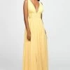 Madison James - Plunging Neck Empire Waist Chiffon A-Line Gown 19-193 - 1 Pc Yellow In Size 12 Available Formal Gowns 1 Madison James - Plunging Neck Empire Waist Chiffon A-Line Gown 19-193 - 1 Pc Yellow In Size 12 Available Formal Gowns