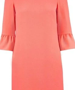 Cocktail Dresses Maggy London - G3079M Flounce Quarter Sleeve Column Mini Shift Dress