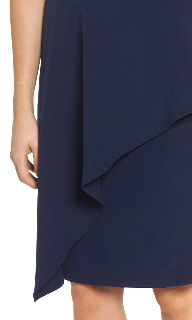 Cocktail Dresses Maggy London - G3278M Elbow Sleeve Ruffle Wrap Sheath Dress 6 Cocktail Dresses Maggy London - G3278M Elbow Sleeve Ruffle Wrap Sheath Dress