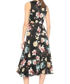 Cocktail Dresses Maggy London - G3784M Tea Length Floral Surplice Dress 10 Cocktail Dresses Maggy London - G3784M Tea Length Floral Surplice Dress