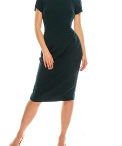 Maggy London - G3849M Short Sleeve Ladder-Trimmed Sheath Dress 16 Maggy London - G3849M Short Sleeve Ladder-Trimmed Sheath Dress