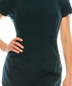 Maggy London - G3849M Short Sleeve Ladder-Trimmed Sheath Dress 19 Maggy London - G3849M Short Sleeve Ladder-Trimmed Sheath Dress