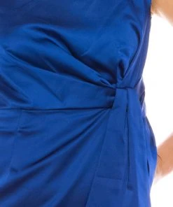 Cocktail Dresses Maggy London - G3939M Cap Sleeve Cascade Bow Accented Sheath Dress