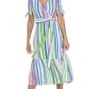 Maggy London - G4464M Stripe Print Tie Waist A-Line Dress Cocktail Dresses