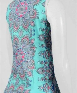 Maggy London - T2648MNR Medallion Print Cotton Dress