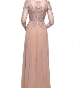 Marsoni By Colors - Illusion Bateau Adorned Quarter Sleeve Dress M214 - 1 Pc Eggplant In Size 14, 1 Pc Navy In Size 14 Available 11 Marsoni By Colors - Illusion Bateau Adorned Quarter Sleeve Dress M214 - 1 Pc Eggplant In Size 14, 1 Pc Navy In Size 14 Available