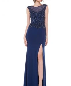 Marsoni By Colors - M155 Beaded Baroque Illusion Gown