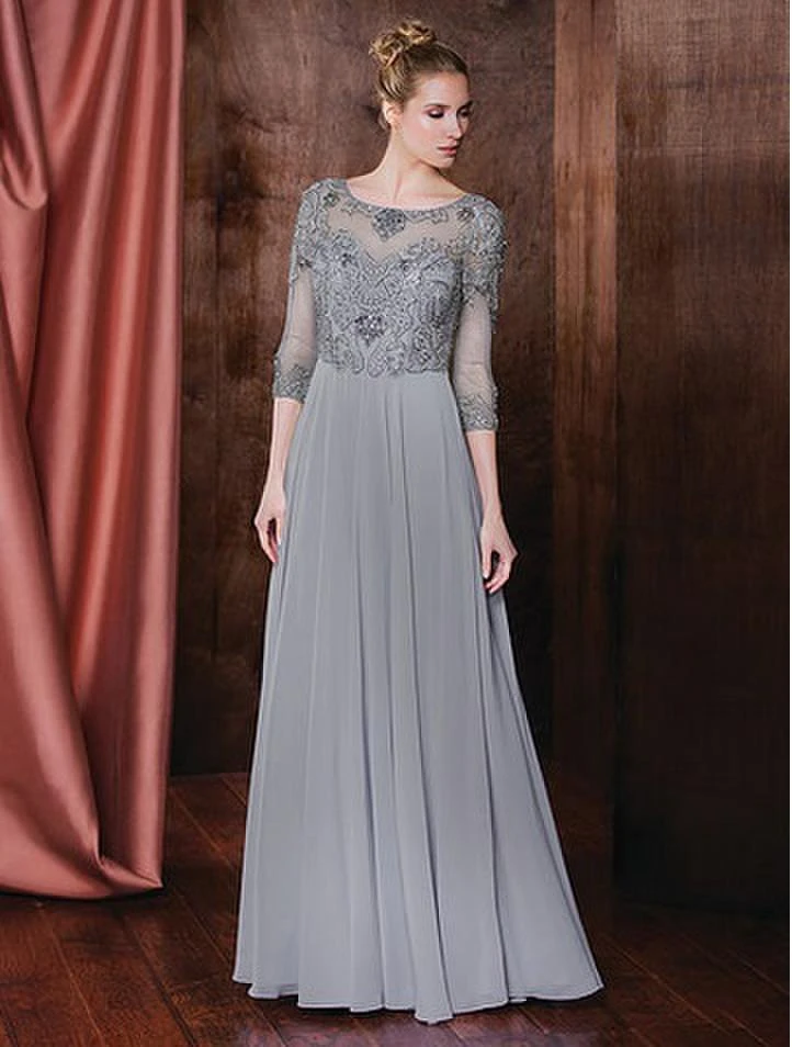 Formal Gowns Marsoni By Colors - M189 Chiffon Scoop Neck A-Line Dress 5 Formal Gowns Marsoni By Colors - M189 Chiffon Scoop Neck A-Line Dress