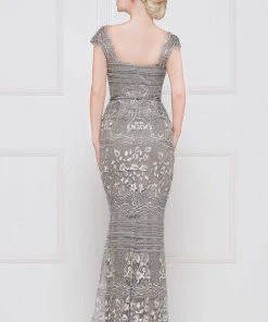 Marsoni By Colors - M264 Lace Square Neck Trumpet Dress 5 Marsoni By Colors - M264 Lace Square Neck Trumpet Dress