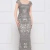 Marsoni By Colors - M264 Lace Square Neck Trumpet Dress 1 Marsoni By Colors - M264 Lace Square Neck Trumpet Dress