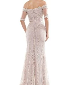 Marsoni By Colors - M282 Embroidered Off-Shoulder Trumpet Dress Formal Gowns 5 Marsoni By Colors - M282 Embroidered Off-Shoulder Trumpet Dress Formal Gowns
