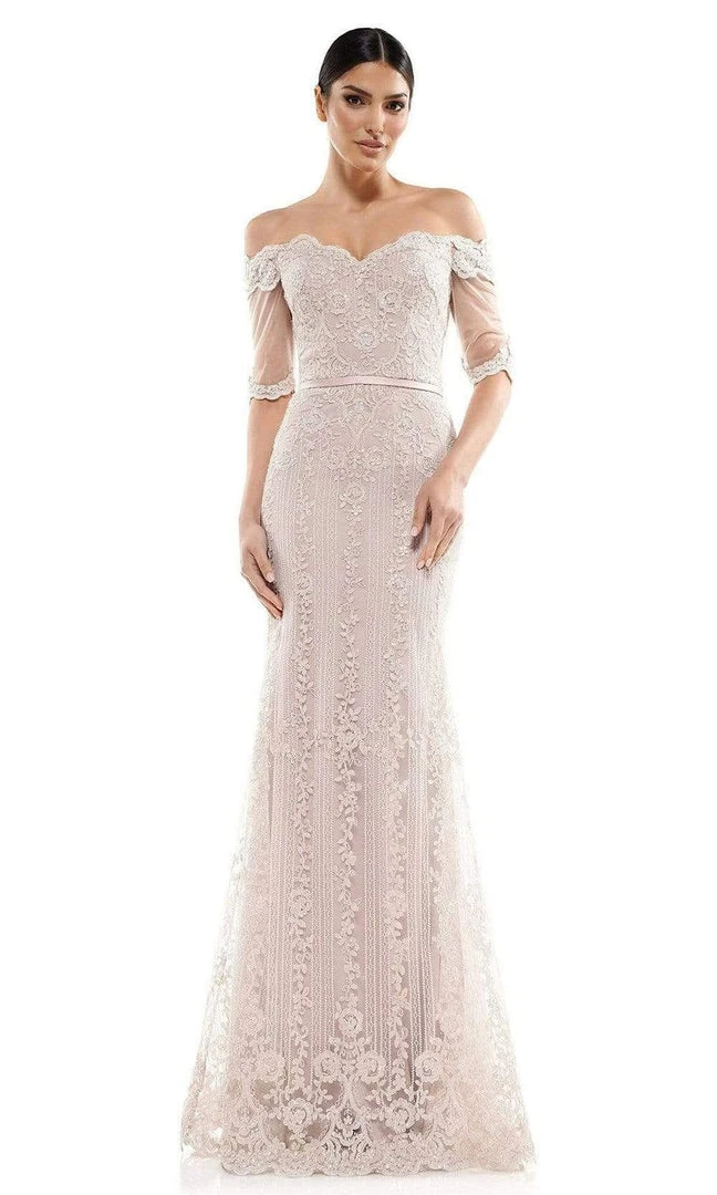 Marsoni By Colors - M282 Embroidered Off-Shoulder Trumpet Dress Formal Gowns 3 Marsoni By Colors - M282 Embroidered Off-Shoulder Trumpet Dress Formal Gowns