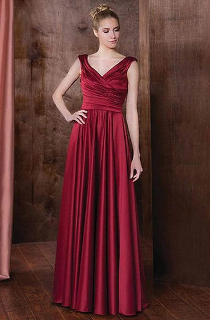 Marsoni By Colors - Ruched V-Neck A-Line Dress M198 - 1 Pc Silver In Size 22 Available Formal Gowns 3 Marsoni By Colors - Ruched V-Neck A-Line Dress M198 - 1 Pc Silver In Size 22 Available Formal Gowns