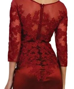 May Queen - Bateau Illusion Lace Trumpet Dress MQ1501 - 1 Pc Navy In Size 8 Available 15 May Queen - Bateau Illusion Lace Trumpet Dress MQ1501 - 1 Pc Navy In Size 8 Available