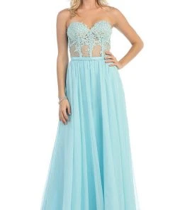 May Queen - Beaded Floral Chiffon Prom Dress 13 May Queen - Beaded Floral Chiffon Prom Dress