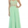 May Queen - Beaded Floral Chiffon Prom Dress