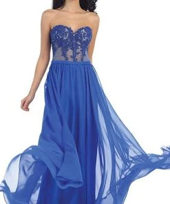 May Queen - Beaded Floral Chiffon Prom Dress 17 May Queen - Beaded Floral Chiffon Prom Dress