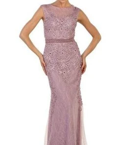 May Queen - Beaded Illusion Bateau Sheath Evening Gown RQ7524 Formal Gowns 14 May Queen - Beaded Illusion Bateau Sheath Evening Gown RQ7524 Formal Gowns