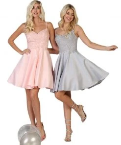 May Queen - Beaded Lace V-Neck A-Line Short Party Dress MQ1652 Cocktail Dresses 7 May Queen - Beaded Lace V-Neck A-Line Short Party Dress MQ1652 Cocktail Dresses