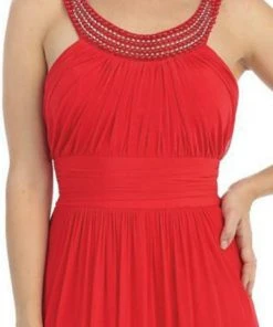 Formal Gowns May Queen - Beaded Yoke Scoop Neck A-Line Bridesmaid Dress 13 Formal Gowns May Queen - Beaded Yoke Scoop Neck A-Line Bridesmaid Dress