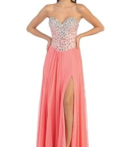 May Queen - Bedazzled Sweetheart A-line Prom Dress Formal Gowns