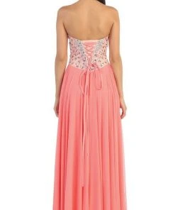 May Queen - Bedazzled Sweetheart A-line Prom Dress Formal Gowns