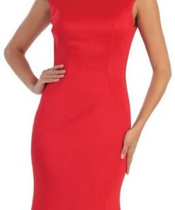 Formal Gowns May Queen - Cap Sleeve Bateau Neck Taffeta Formal Dress