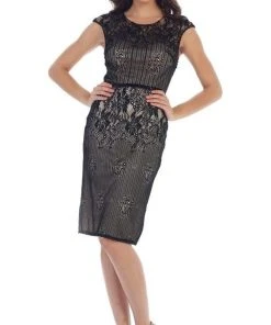 May Queen - Cap Sleeve Sequined Lace Cocktail Dress Cocktail Dresses