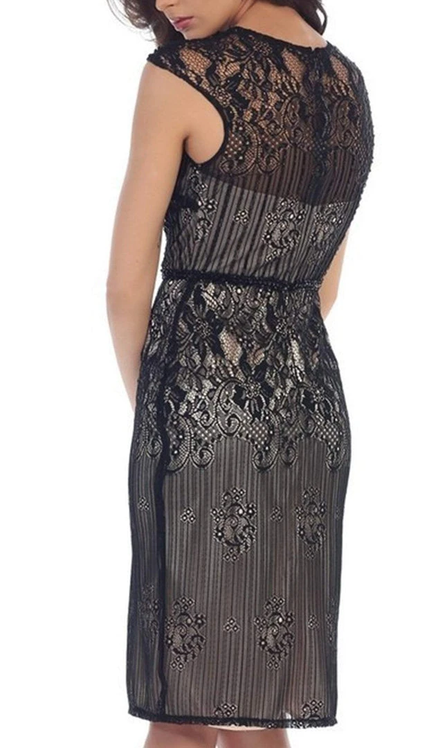 May Queen - Cap Sleeve Sequined Lace Cocktail Dress Cocktail Dresses 6 May Queen - Cap Sleeve Sequined Lace Cocktail Dress Cocktail Dresses