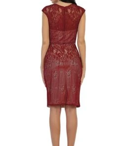 May Queen - Cap Sleeve Sequined Lace Cocktail Dress Cocktail Dresses 12 May Queen - Cap Sleeve Sequined Lace Cocktail Dress Cocktail Dresses