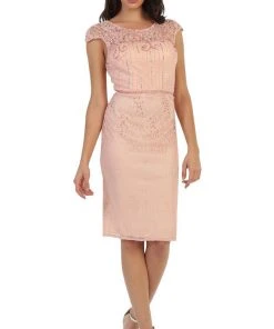 May Queen - Cap Sleeve Sequined Lace Cocktail Dress Cocktail Dresses 13 May Queen - Cap Sleeve Sequined Lace Cocktail Dress Cocktail Dresses