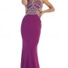 May Queen - Crisscrossed Cutout Jeweled Sheath Prom Gown Formal Gowns 2 May Queen - Crisscrossed Cutout Jeweled Sheath Prom Gown Formal Gowns