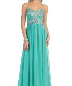 Formal Gowns May Queen - Crystal Flourished Chiffon Long Prom Gown 25 Formal Gowns May Queen - Crystal Flourished Chiffon Long Prom Gown