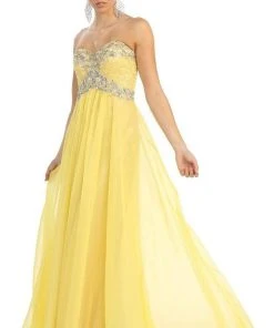 Formal Gowns May Queen - Crystal Flourished Chiffon Long Prom Gown 27 Formal Gowns May Queen - Crystal Flourished Chiffon Long Prom Gown