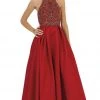 May Queen - Divine Gilt Embroidered Halter A-Line Prom Gown 1 May Queen - Divine Gilt Embroidered Halter A-Line Prom Gown