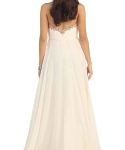 May Queen - Divine Long Strapless Sequined Prom Dress