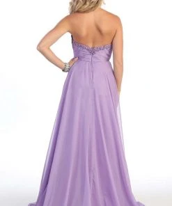 May Queen - Divine Long Strapless Sequined Prom Dress