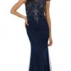 Formal Gowns May Queen - Embellished Illusion Scoop Sheath Prom Dress