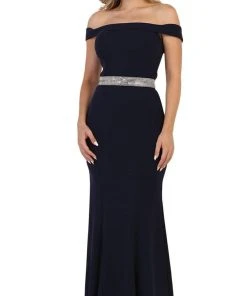 Formal Gowns May Queen - Embellished Off-Shoulder Sheath Homecoming Dress