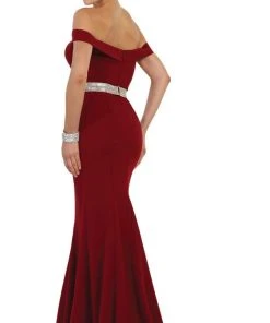 Formal Gowns May Queen - Embellished Off-Shoulder Sheath Homecoming Dress