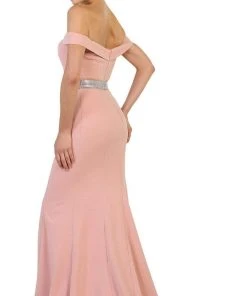 Formal Gowns May Queen - Embellished Off-Shoulder Sheath Homecoming Dress