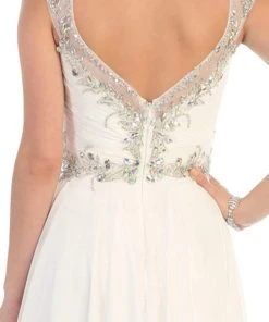 Formal Gowns May Queen - Embellished V-neck A-line Prom Dress 14 Formal Gowns May Queen - Embellished V-neck A-line Prom Dress