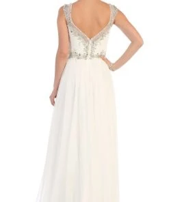 Formal Gowns May Queen - Embellished V-neck A-line Prom Dress 13 Formal Gowns May Queen - Embellished V-neck A-line Prom Dress