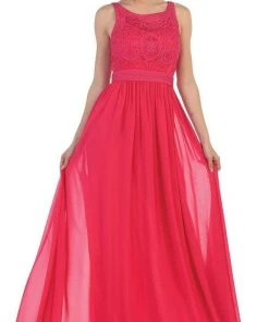 May Queen - Embroidered Jewel A-line Evening Dress Formal Gowns 14 May Queen - Embroidered Jewel A-line Evening Dress Formal Gowns