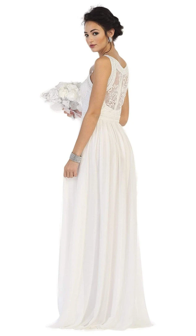 May Queen - Embroidered Jewel A-line Evening Dress Formal Gowns 4 May Queen - Embroidered Jewel A-line Evening Dress Formal Gowns