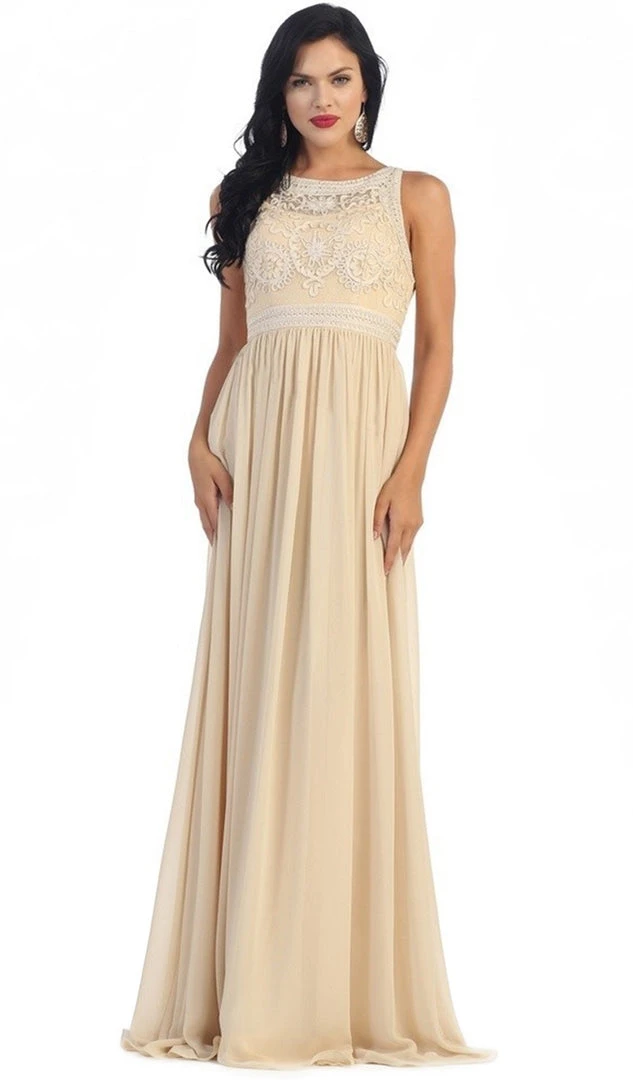 May Queen - Embroidered Jewel A-line Evening Dress Formal Gowns 11 May Queen - Embroidered Jewel A-line Evening Dress Formal Gowns