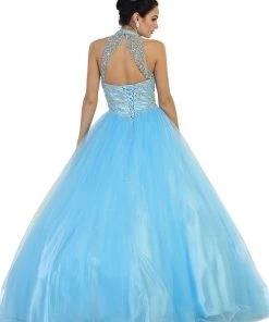 May Queen - Exquisite High Illusion Organza Formal Ballgown