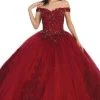May Queen - Floral Appliqued Prom Ballgown LK136 - 1 Pc Burgundy In Size 6 Available 2 May Queen - Floral Appliqued Prom Ballgown LK136 - 1 Pc Burgundy In Size 6 Available
