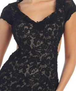 May Queen - Floral Fitted Cutout Trumpet Evening Dress Formal Gowns 15 May Queen - Floral Fitted Cutout Trumpet Evening Dress Formal Gowns